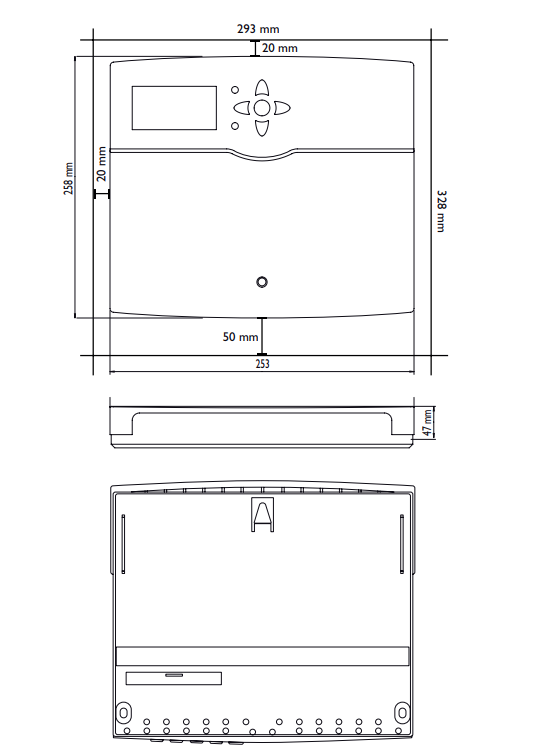 Dimensiones del Termostato Diferencial RESOL Delta Sol MX Plus